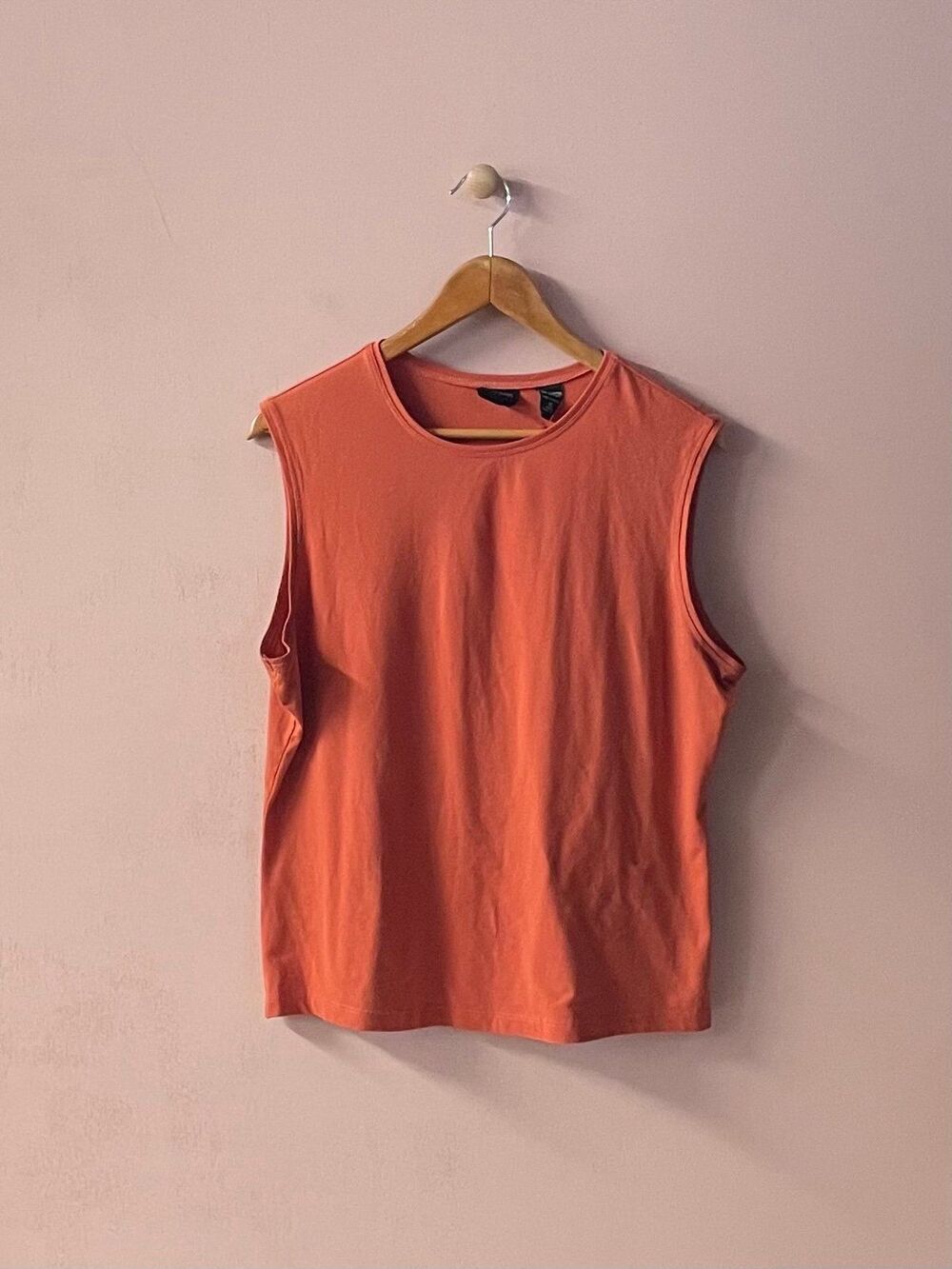 Vintage 2000s New York & Company Stretch Orange Tank Top Size XL